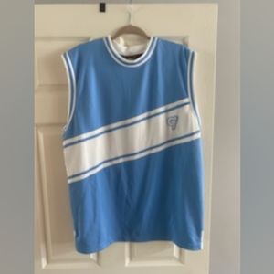Gearz Mens Light Blue and White Basketball Jersey with #07 SIZE Large